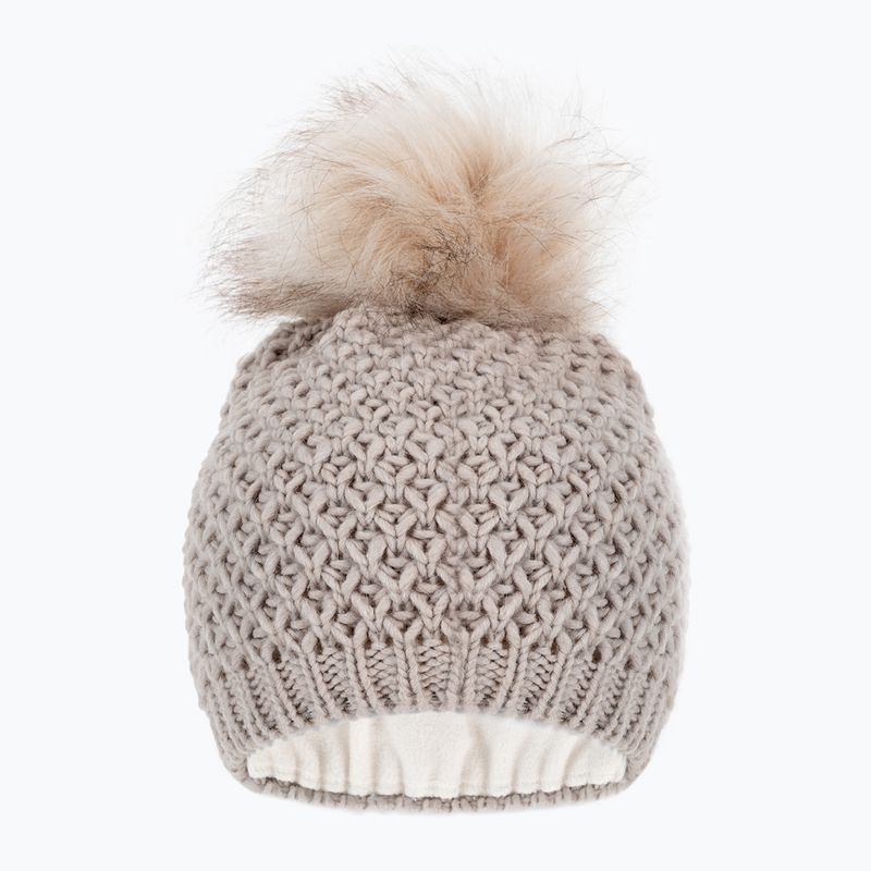 Women's winter beanie 4F beige H4Z22-CAD014 2