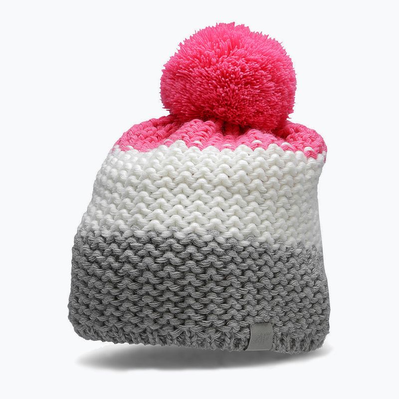 Children's winter beanie 4F red and white HJZ22-JCAD006 6