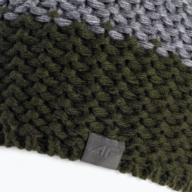 Children's winter beanie 4F green-grey HJZ22-JCAM006 4