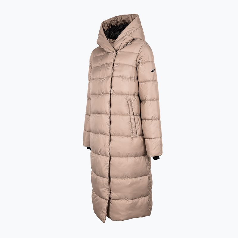 Women's down jacket 4F beige H4Z22-KUDP018 11