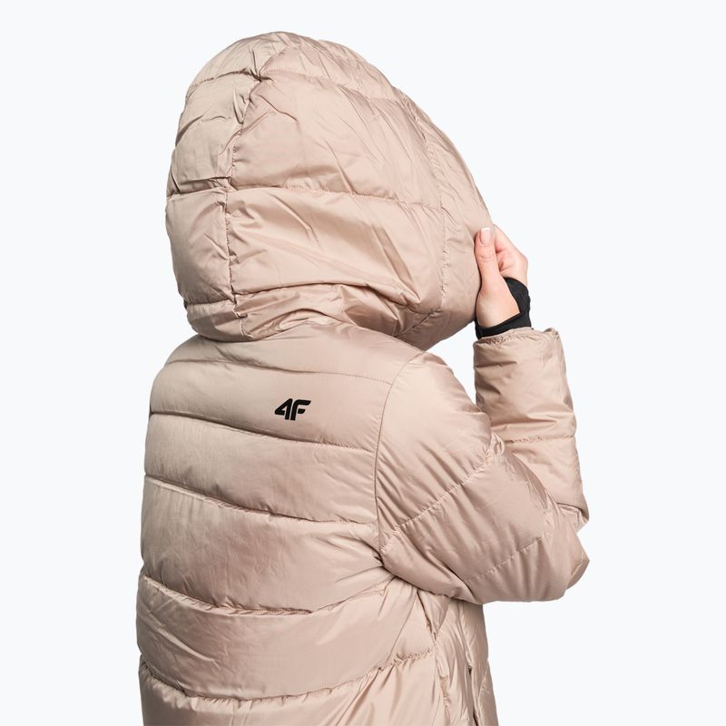 Women's down jacket 4F beige H4Z22-KUDP018 10