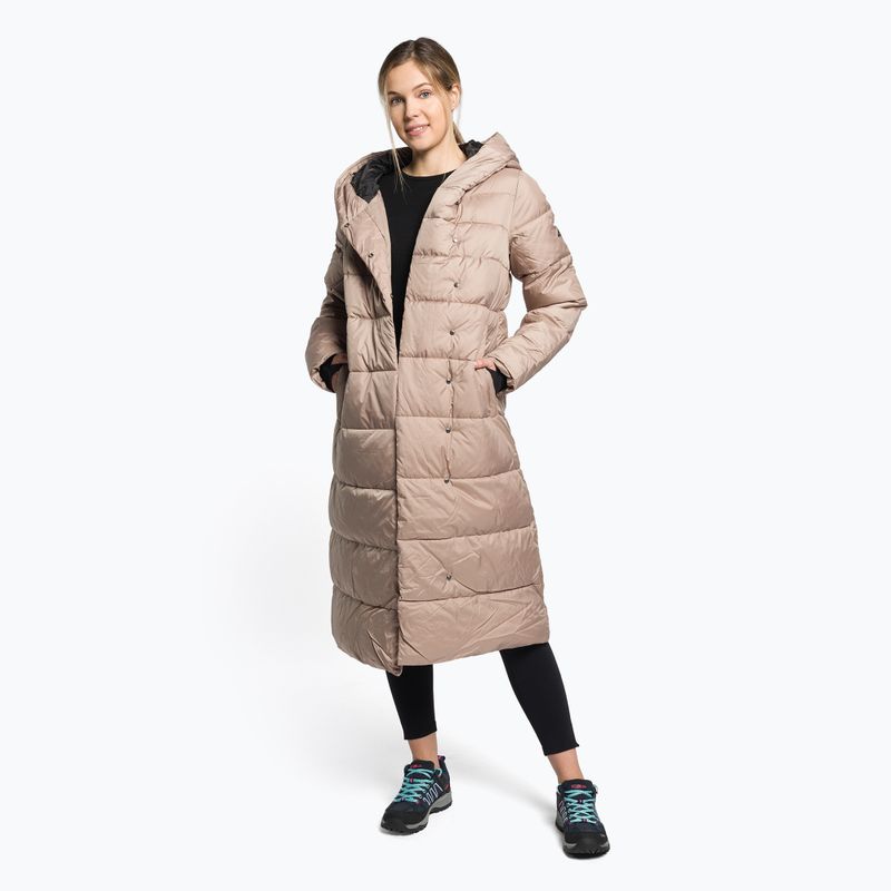 Women's down jacket 4F beige H4Z22-KUDP018 2