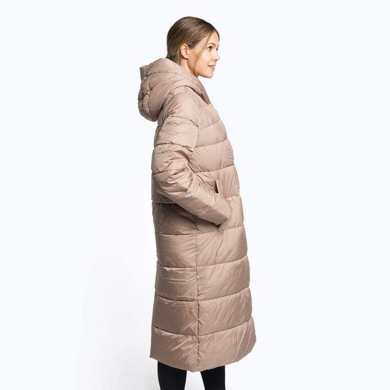 Women's down jacket 4F beige H4Z22-KUDP018 3