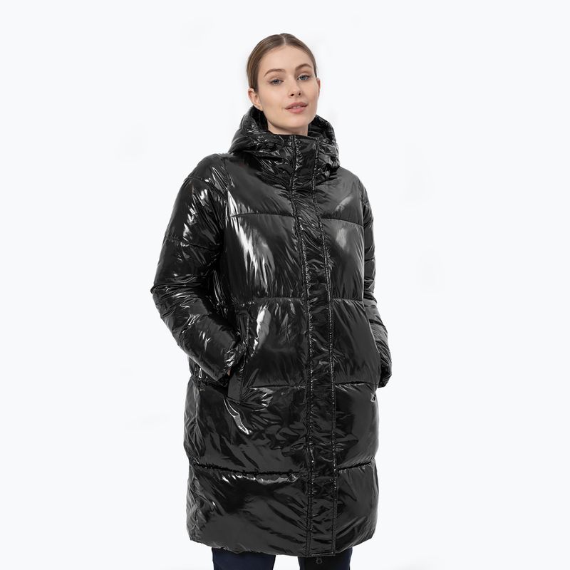 Women's down jacket 4F black H4Z22-KUDP011