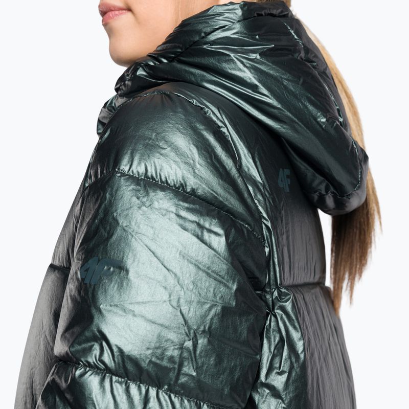 Women's down jacket 4F green H4Z22-KUDP011 7