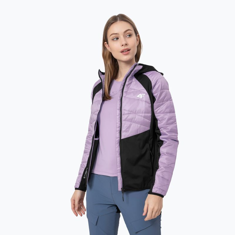 Women's 4F hybrid jacket purple H4Z22-KUDH060