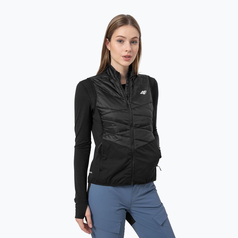 Women's trekking waistcoat 4F black H4Z22-BZD060
