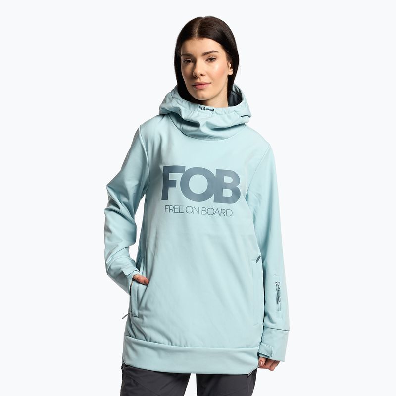 Women's snowboard jacket 4F light blue H4Z22-SFD001F