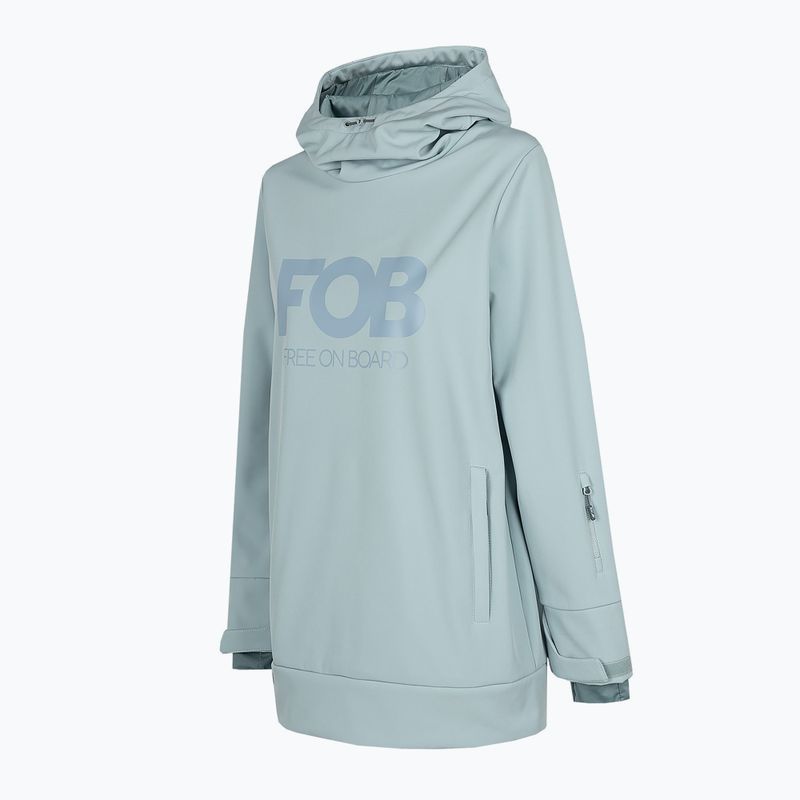 Women's snowboard jacket 4F light blue H4Z22-SFD001F 7
