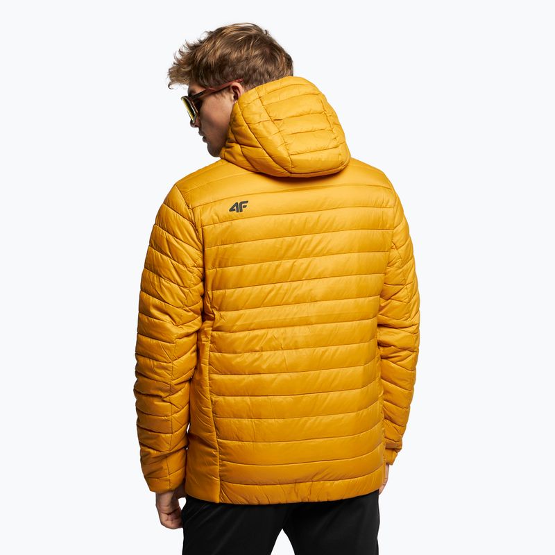 Men's 4F down jacket yellow H4Z22-KUMP004 4