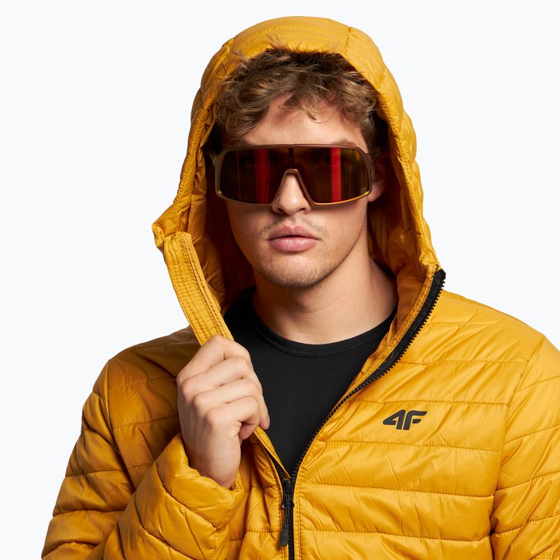 Men's 4F down jacket yellow H4Z22-KUMP004 5