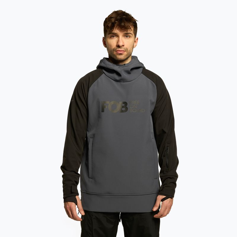 Men's 4F snowboard jacket graphite H4Z22-SFM001F