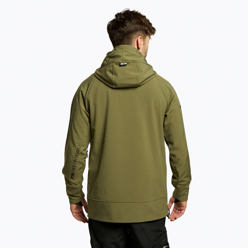 Men's 4F khaki snowboard jacket H4Z22-SFM001F 3