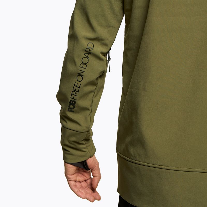 Men's 4F khaki snowboard jacket H4Z22-SFM001F 8