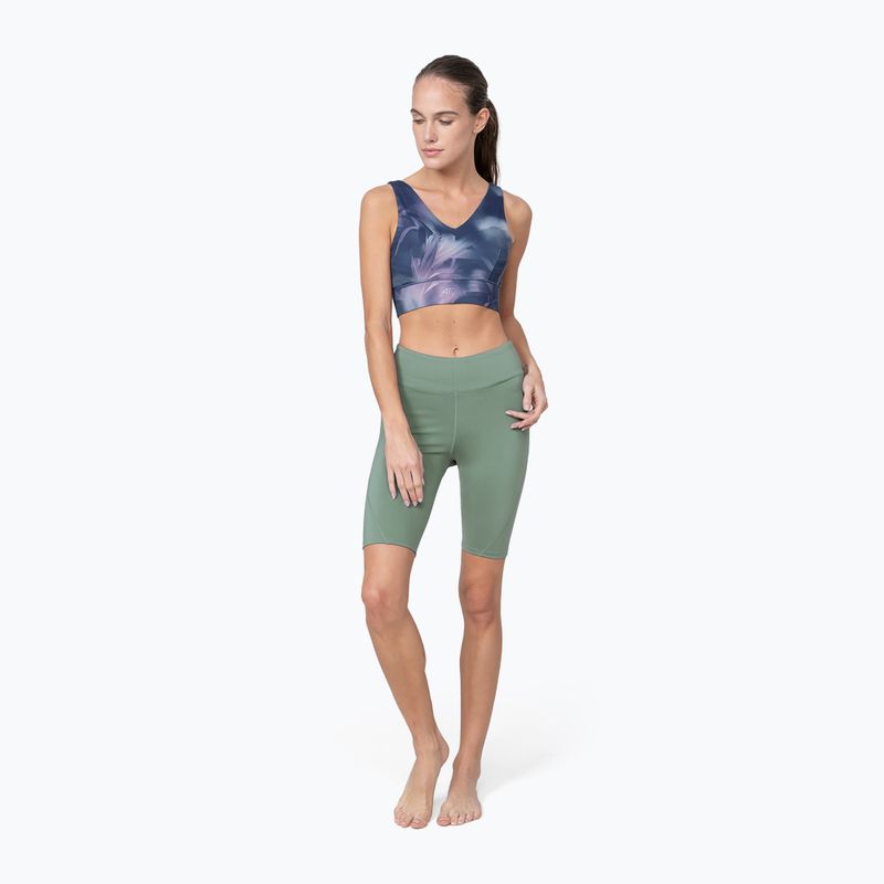 Women's yoga shorts 4F green H4Z22-SKDF012 2