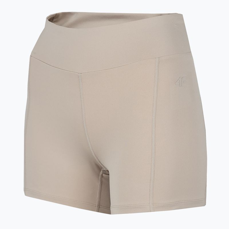 Women's yoga shorts 4F beige H4Z22-SKDF010 3