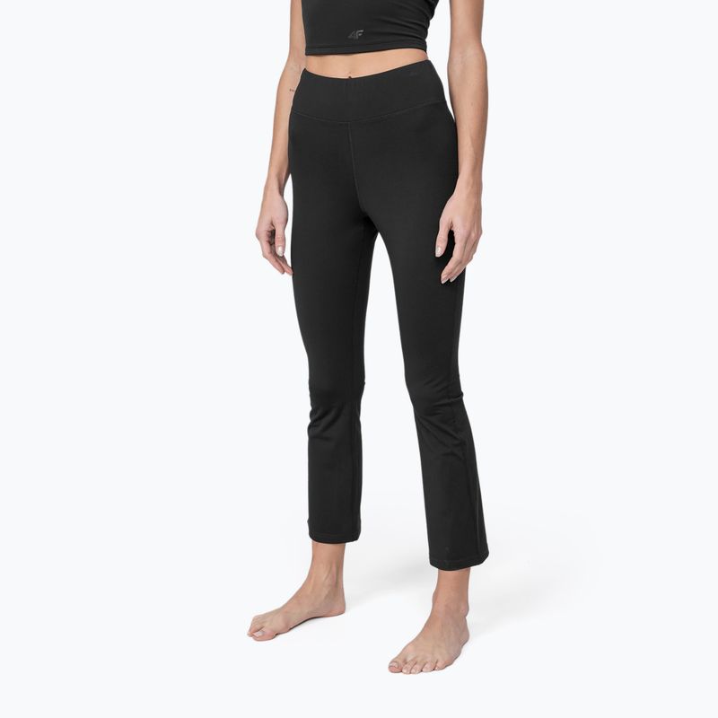 Women's yoga pants 4F black H4Z22-SPDF017