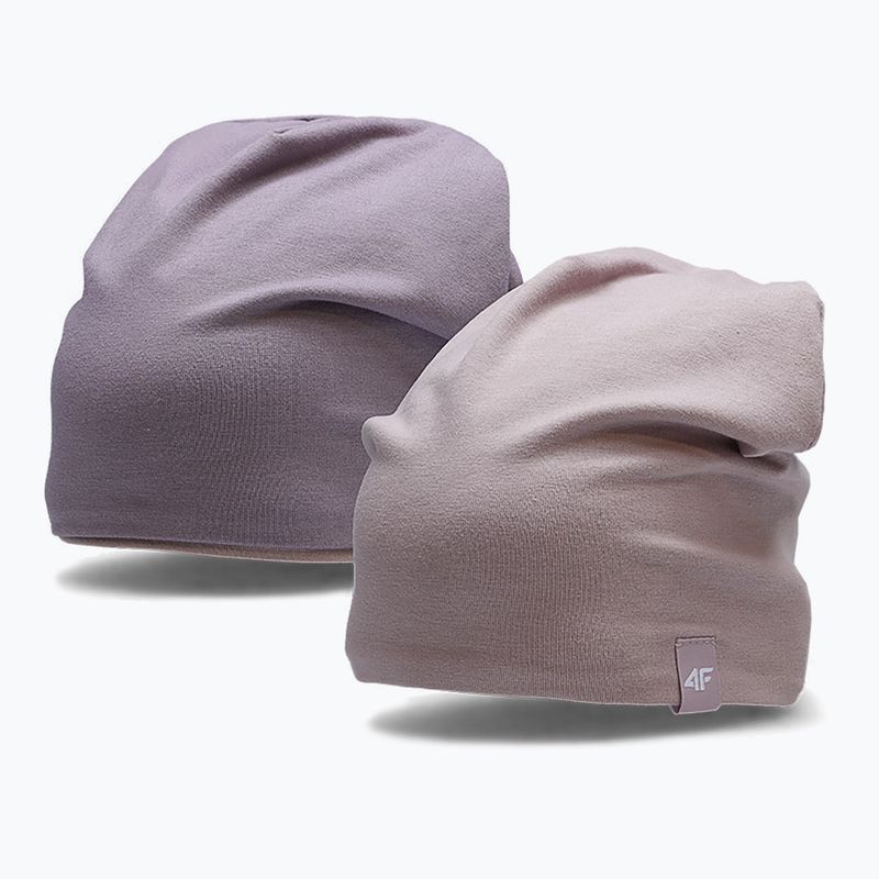 Children's winter beanie 4F purple HJZ22-JCAD001 8