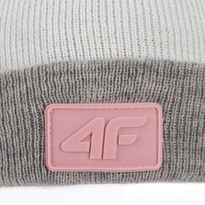Children's winter beanie 4F pink HJZ22-JCAD002 4