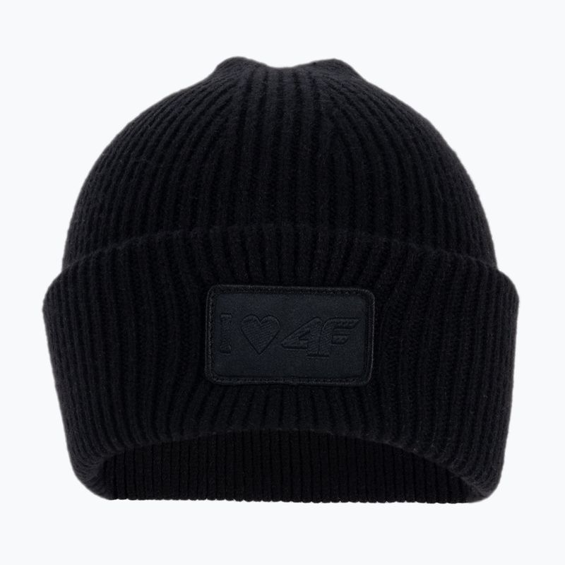 Children's winter beanie 4F black HJZ22-JCAD003 2