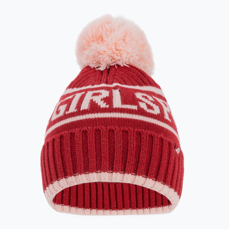 Children's winter beanie 4F red HJZ22-JCAD005 2