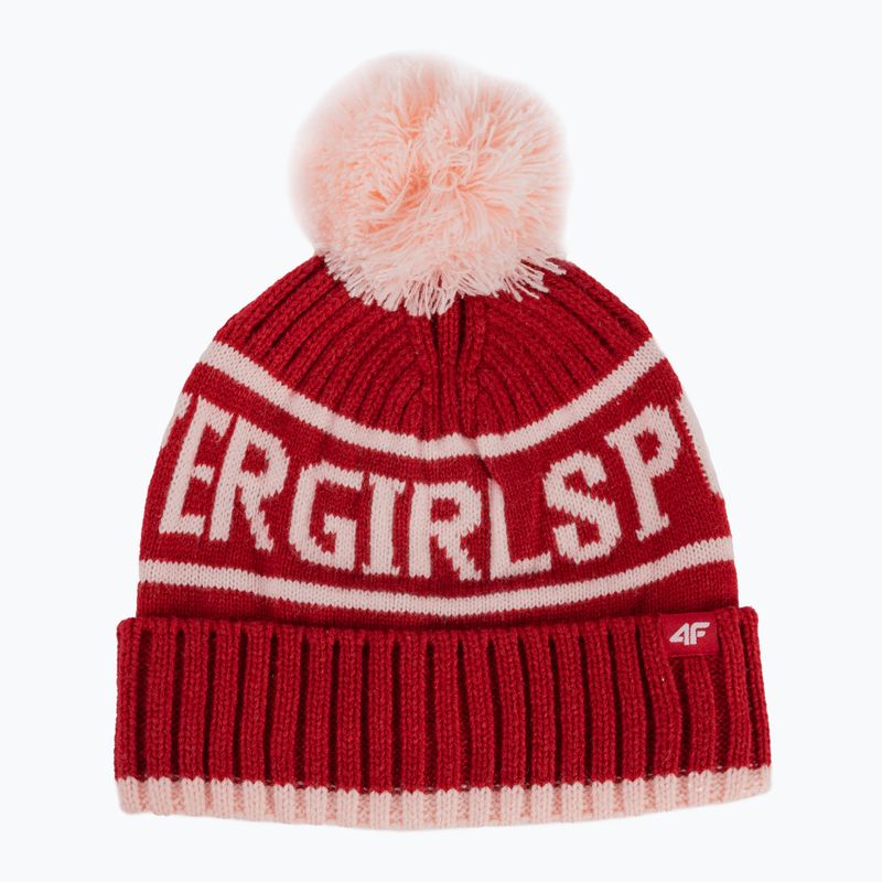 Children's winter beanie 4F red HJZ22-JCAD005 5