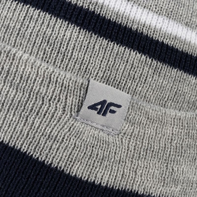 Children's winter beanie 4F grey HJZ22-JCAM005 4