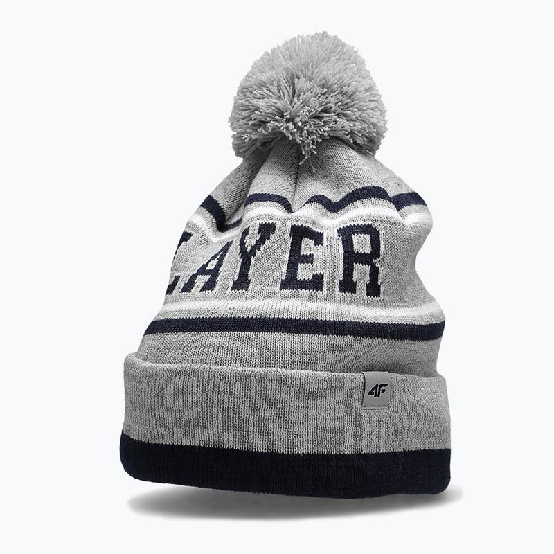 Children's winter beanie 4F grey HJZ22-JCAM005 6