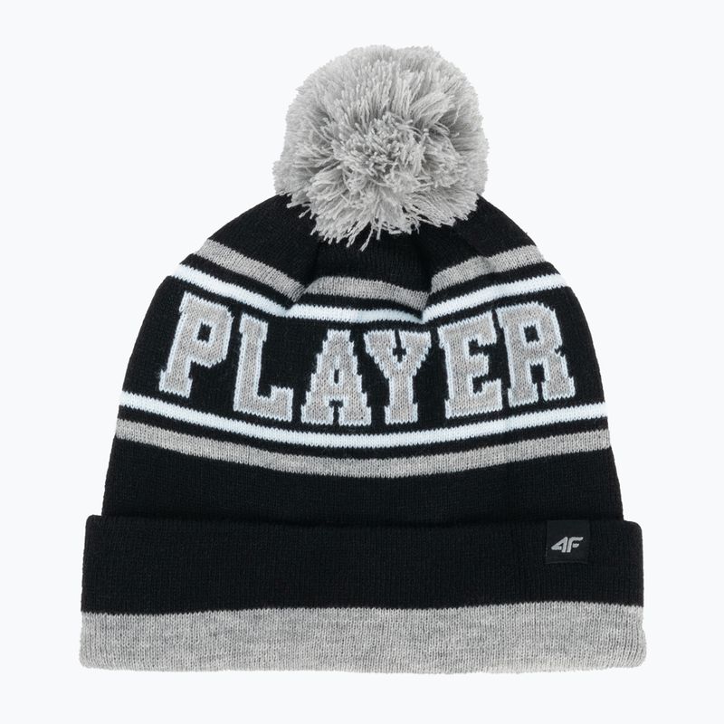 Children's winter beanie 4F black HJZ22-JCAM005 5