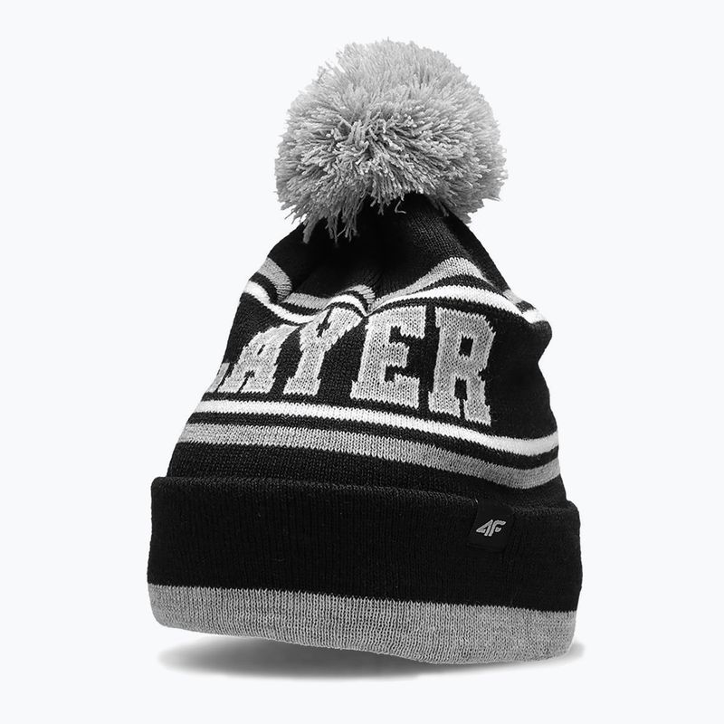 Children's winter beanie 4F black HJZ22-JCAM005 6