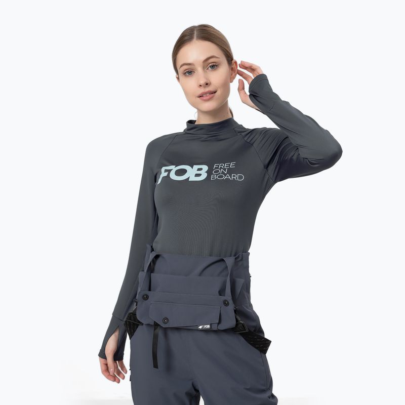 Women's thermal T-shirt 4F grey H4Z22-BIDD030 4