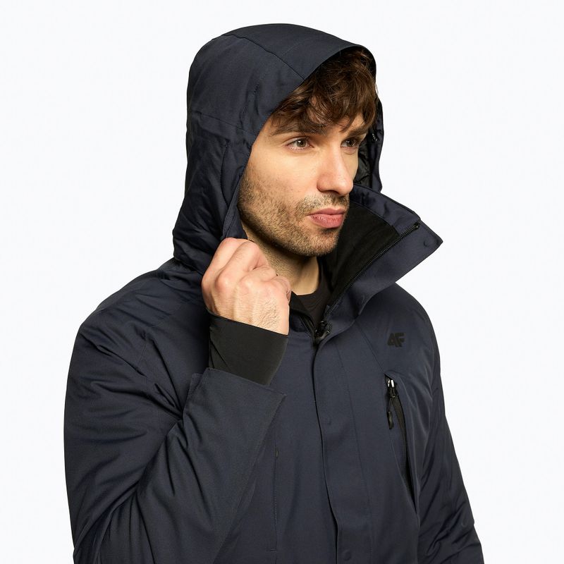 Men's 4F ski jacket navy blue H4Z22-KUMN004 4