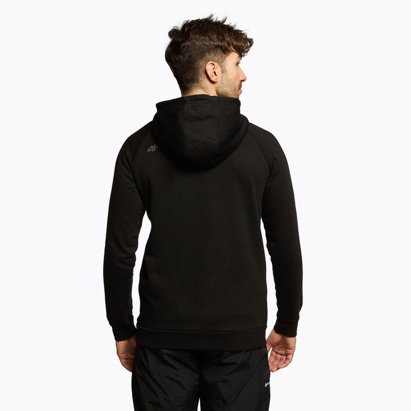 Men's 4F snowboard sweatshirt black H4Z22-BLM021 3