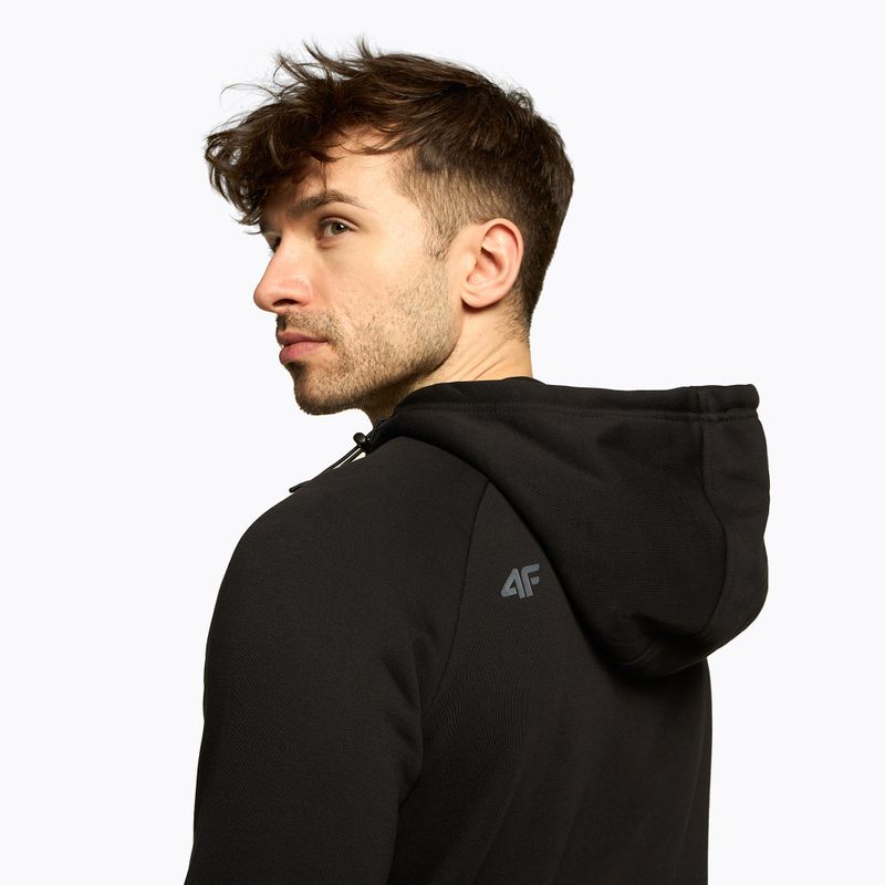 Men's 4F snowboard sweatshirt black H4Z22-BLM021 5