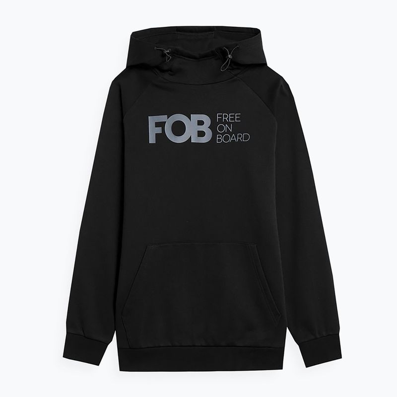 Men's 4F snowboard sweatshirt black H4Z22-BLM021 7