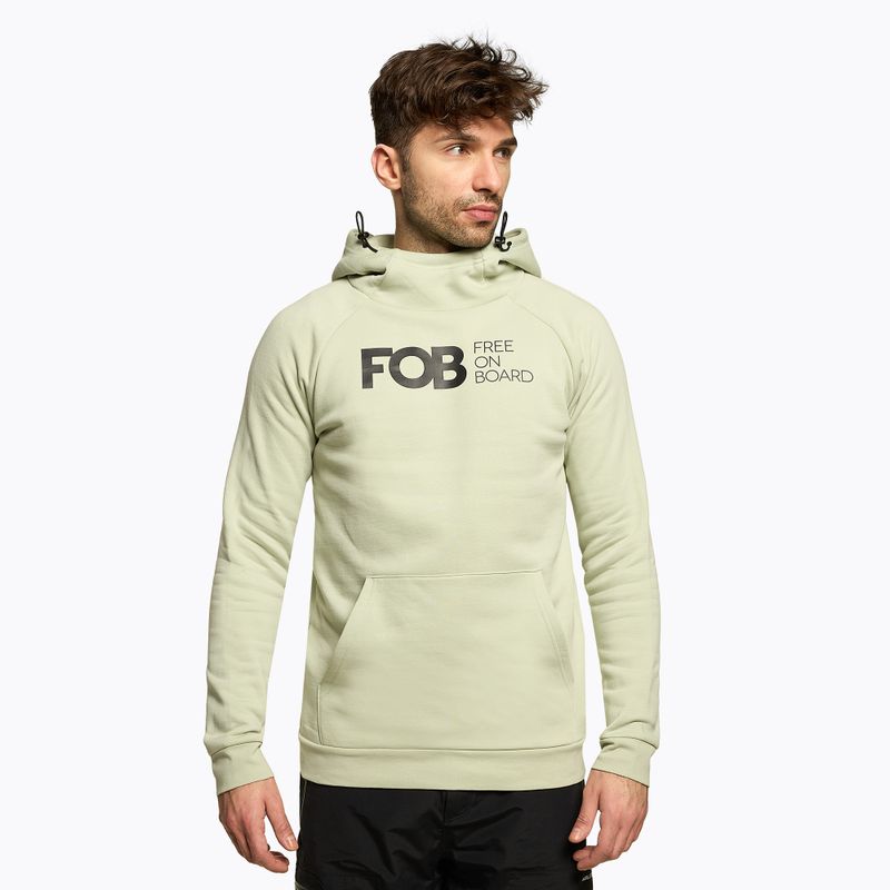 Men's 4F snowboard sweatshirt green H4Z22-BLM021