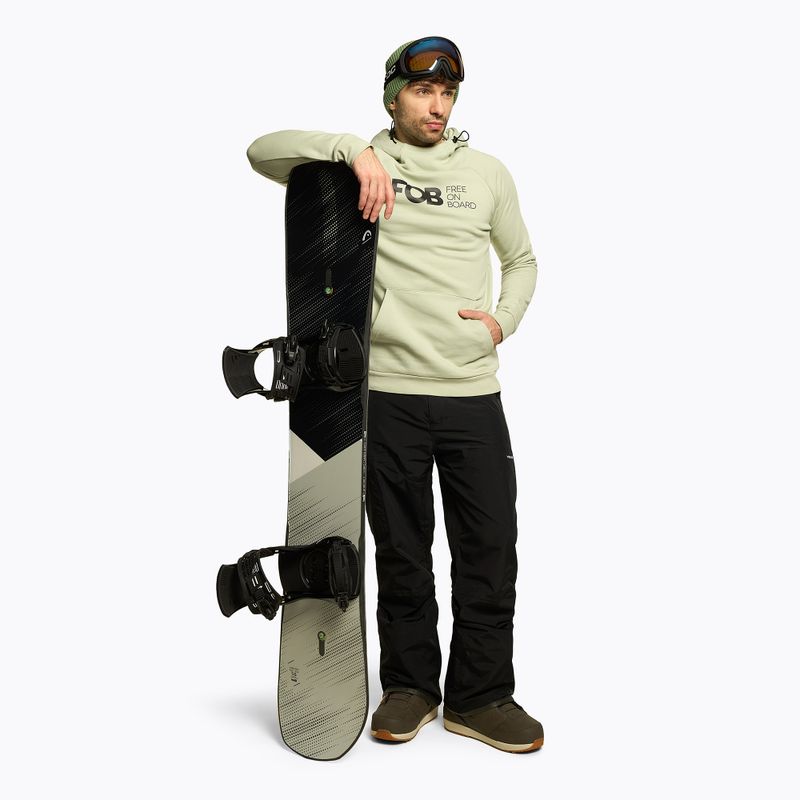 Men's 4F snowboard sweatshirt green H4Z22-BLM021 2