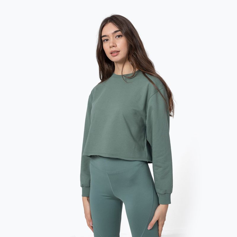 Women's yoga sweatshirt 4F green H4Z22-BLD040