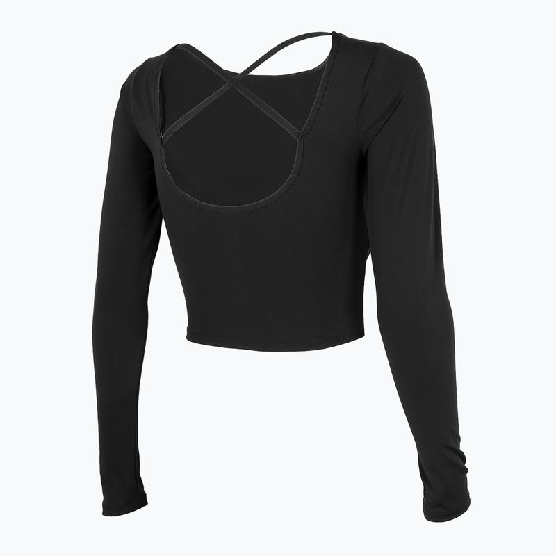 Women's yoga top 4F black H4Z22-TSDL019 4