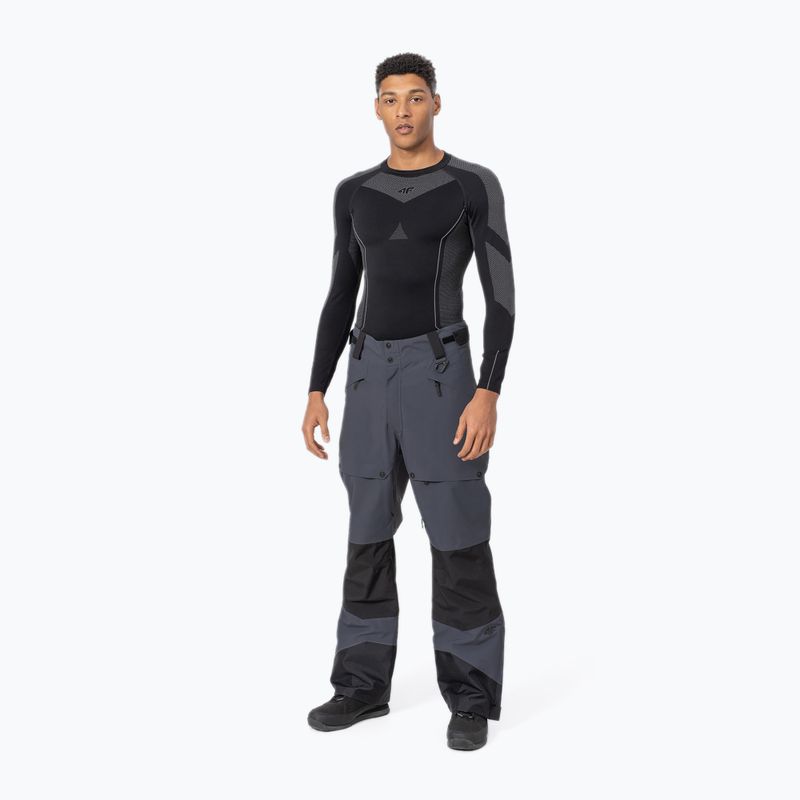 Men's 4F snowboard trousers dark grey H4Z22-SPMS001 3