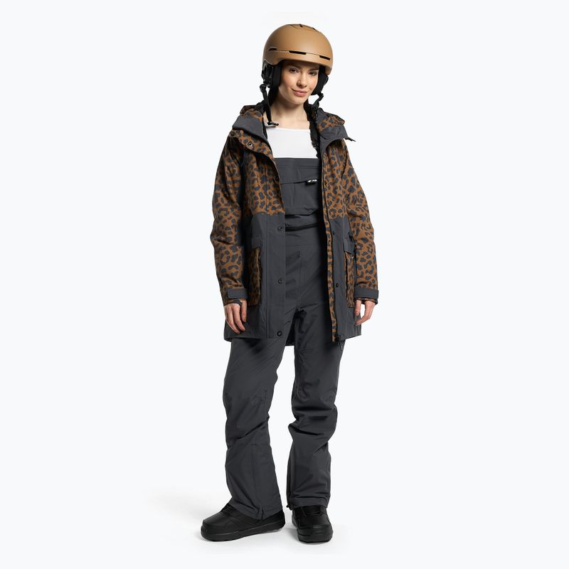 Women's snowboard jacket 4F brown H4Z22-KUDS002 2