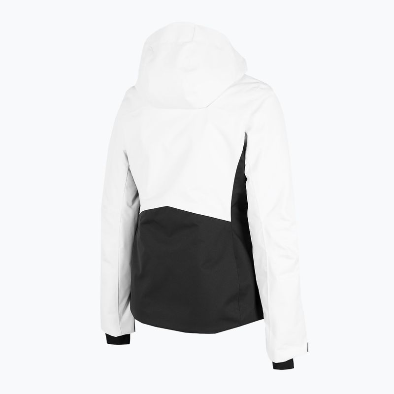 Women's ski jacket 4F white H4Z22-KUDN010 8