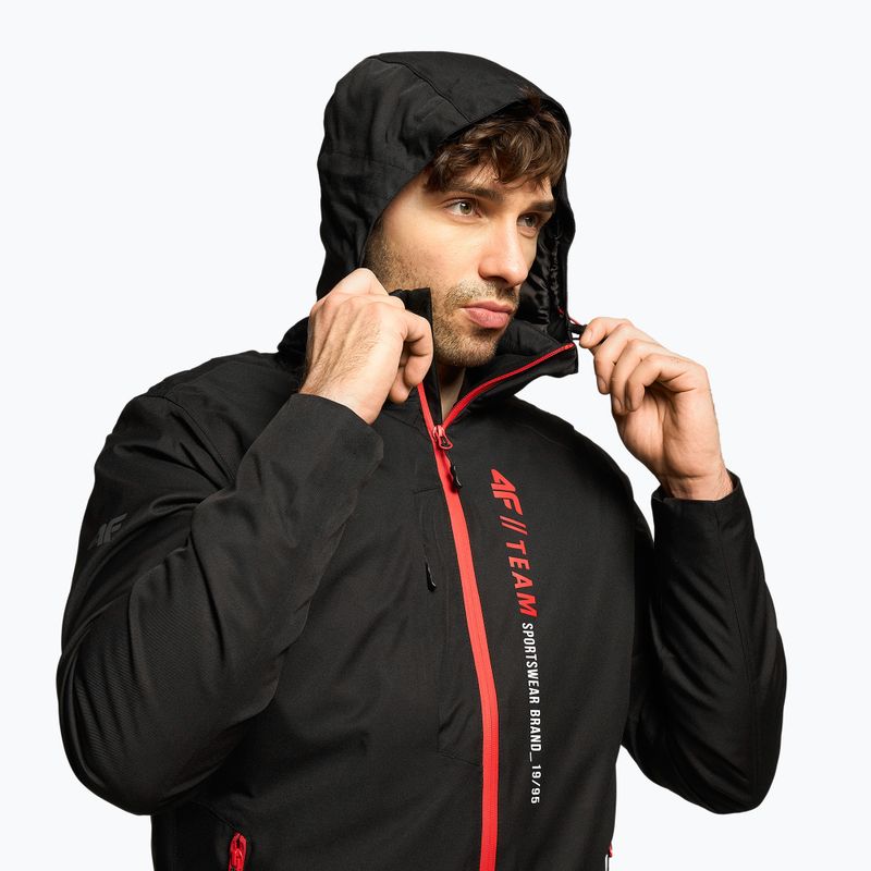 Men's 4F ski jacket black H4Z22-KUMN003 4