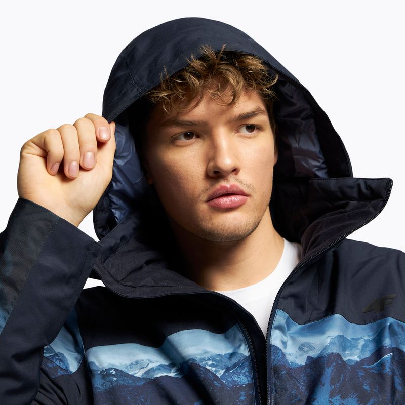 Men's 4F ski jacket navy blue H4Z22-KUMN006 5