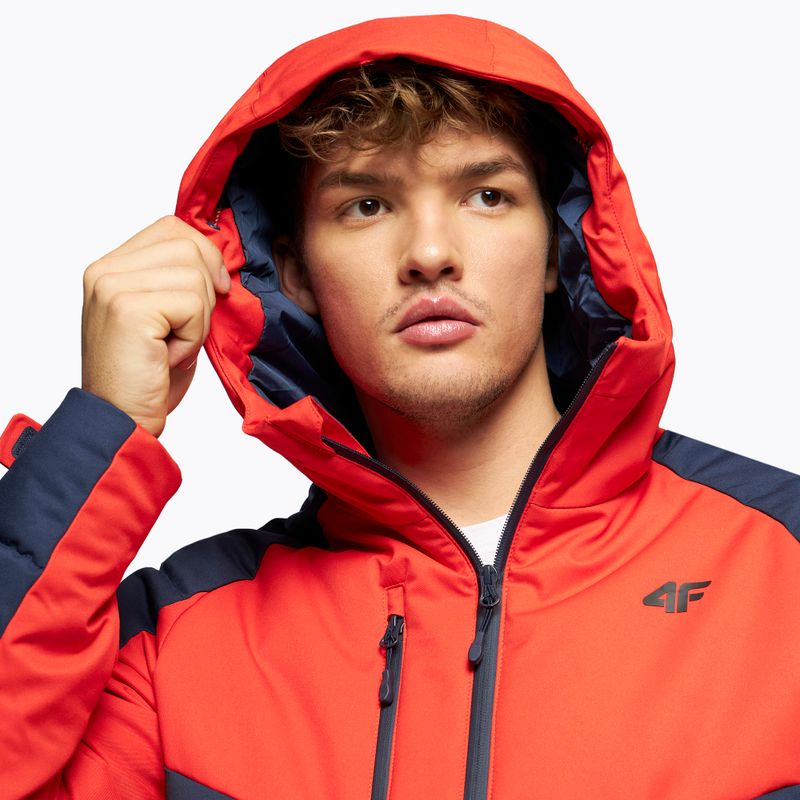 Men's 4F ski jacket red and navy blue H4Z22-KUMN007 5