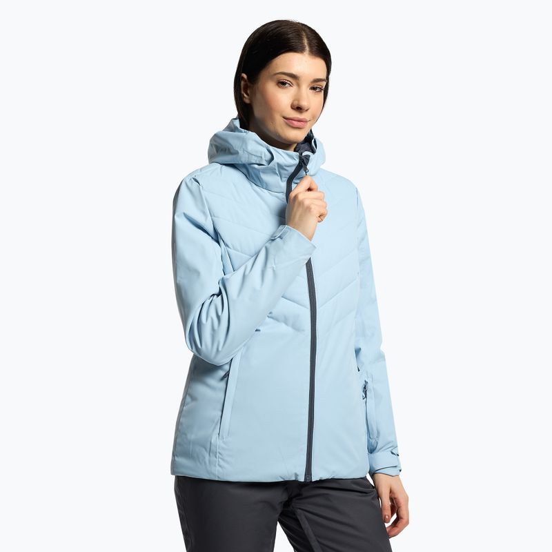 Women's ski jacket 4F blue H4Z22-KUDN003