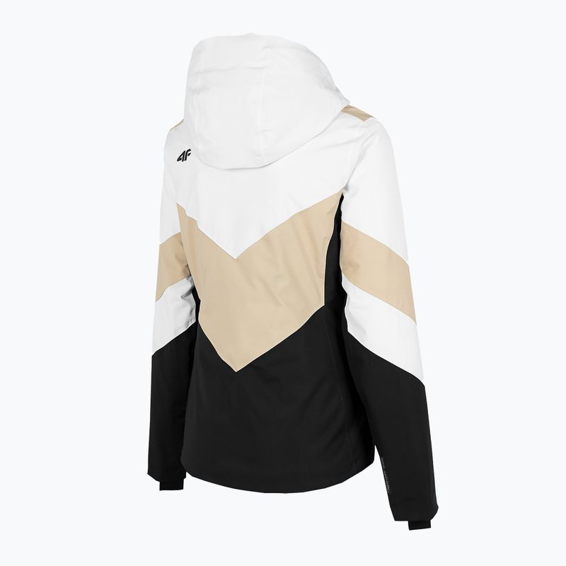 Women's ski jacket 4F beige H4Z22-KUDN008 8