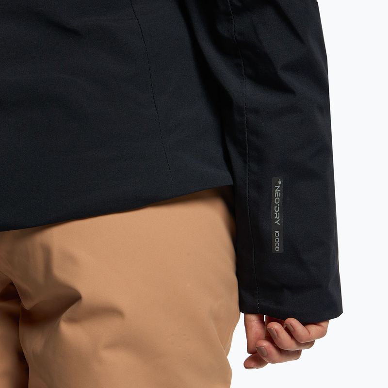 Women's ski jacket 4F beige H4Z22-KUDN008 5