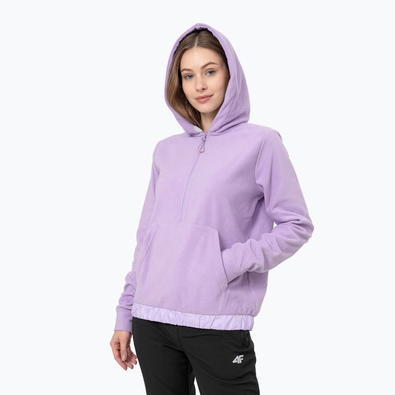 Women's 4F fleece sweatshirt purple H4Z22-PLD013