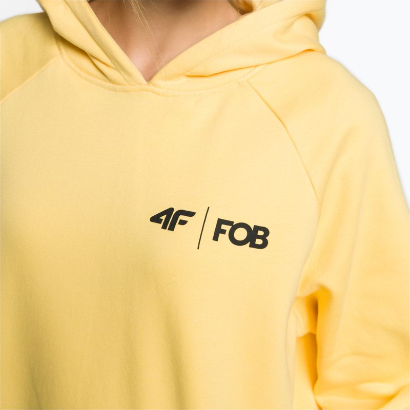 Women's snowboard sweatshirt 4F yellow H4Z22-BLD012 7